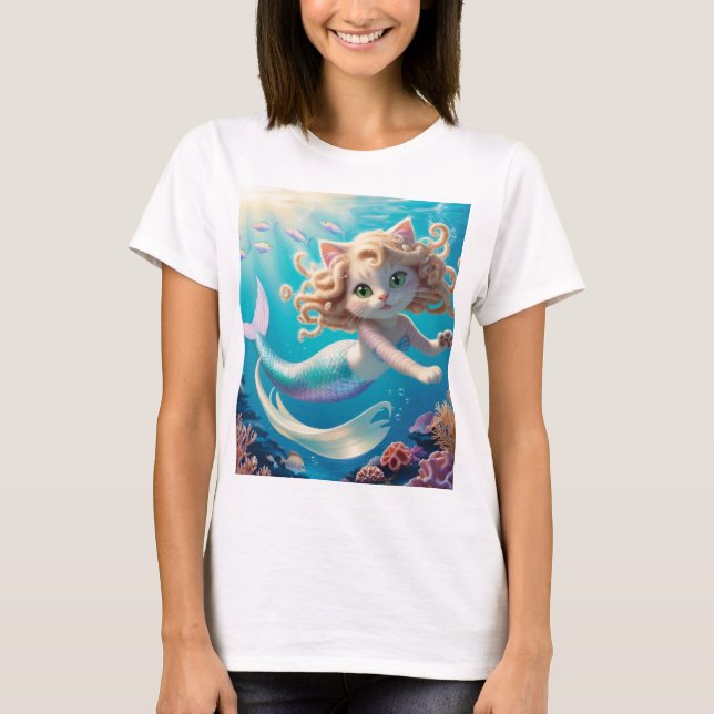 T-Shirt de Purrmaid sous-marin (Devant)