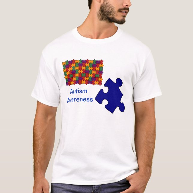 T-shirt de puzzle de sensibilisation sur l'autisme (Devant)