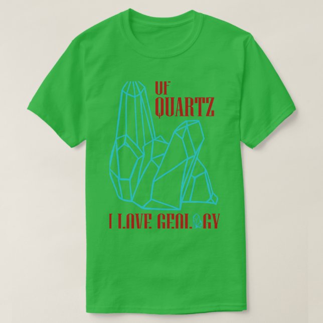 T-shirt De quartz j'aime la géologie 9 (Design devant)