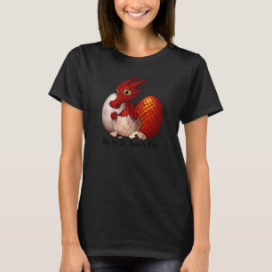 T-shirt de raglan de douille du jour 3/4 de mon ę