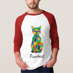 T-shirt de raglan de Purrfect de chat