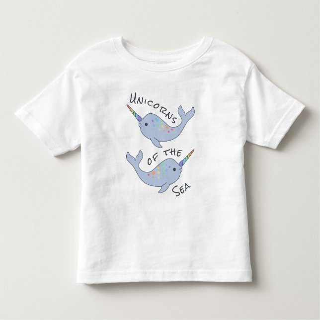 T-shirt de raglan d'enfant en bas âge de licorne (Devant)