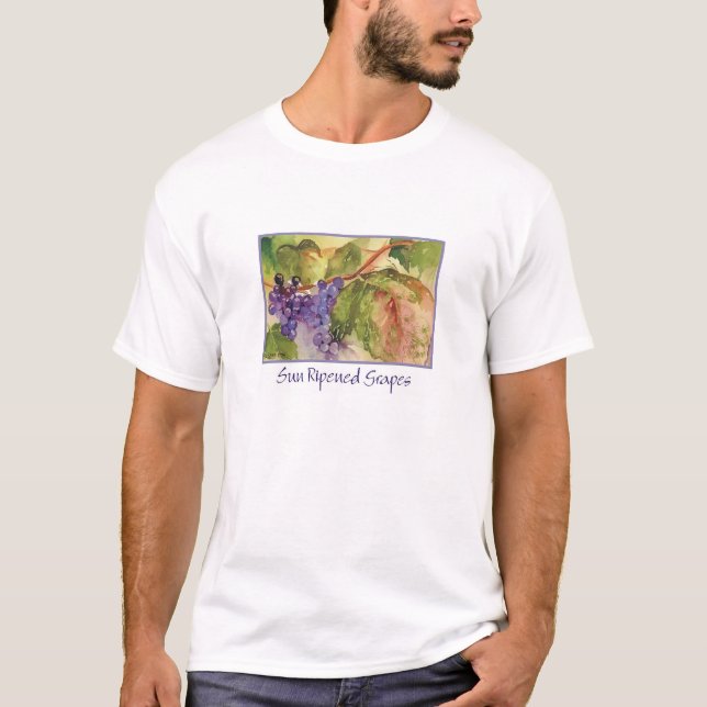 T-shirt de raisin d'aquarelle (Devant)
