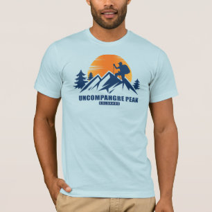 T-shirt de randonnée pédestre Retro Uncompahgre