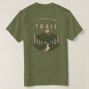 T-Shirt de Randonnée Vert Olive – Trails Call