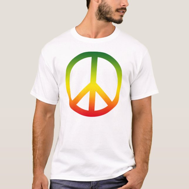 T-shirt de Rasta de symbole de paix (Devant)
