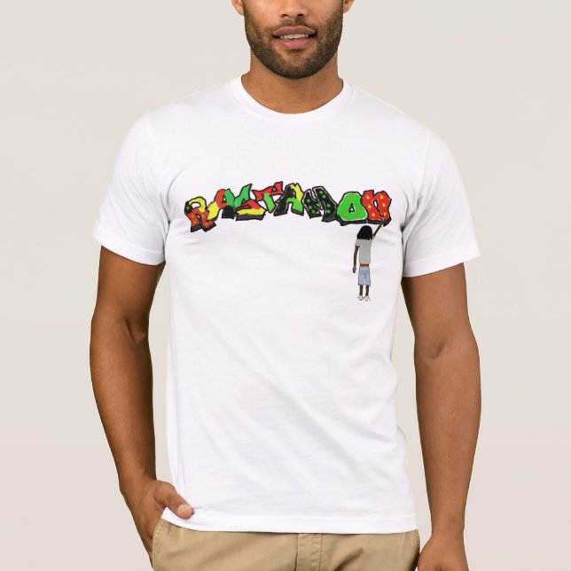 T-shirt de rastamon de graffiti (Devant)