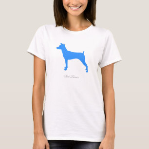 T-shirt de Rat terrier (version bleue 3)