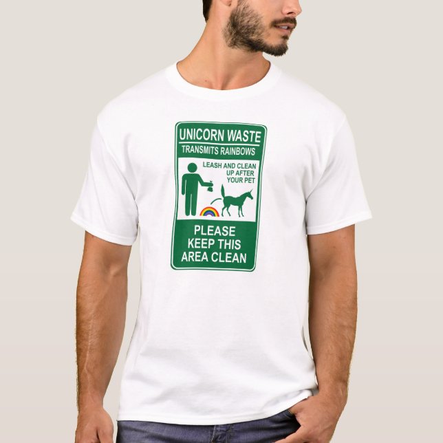 T-shirt de rebut de signe de licorne (Devant)
