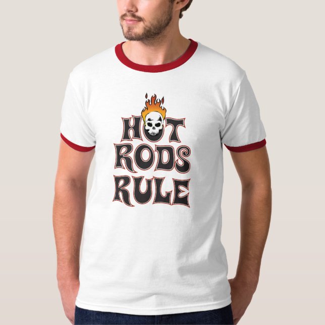T-shirt de règle de hot rod (Devant)