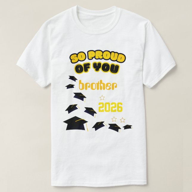 T-Shirt de Remise de Diplôme de Famille avec Nom P (Design devant)