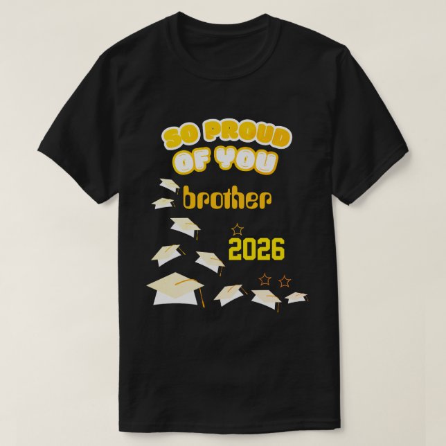 T-Shirt de Remise de Diplôme de Famille avec Nom P (Design devant)
