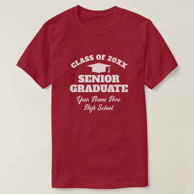 T-shirt de remise de diplômes du secondaire person (Design devant)