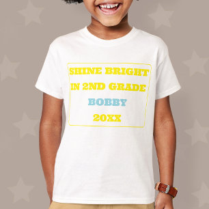 T-Shirt de rentrée scolaire de 2e année Shine Brig