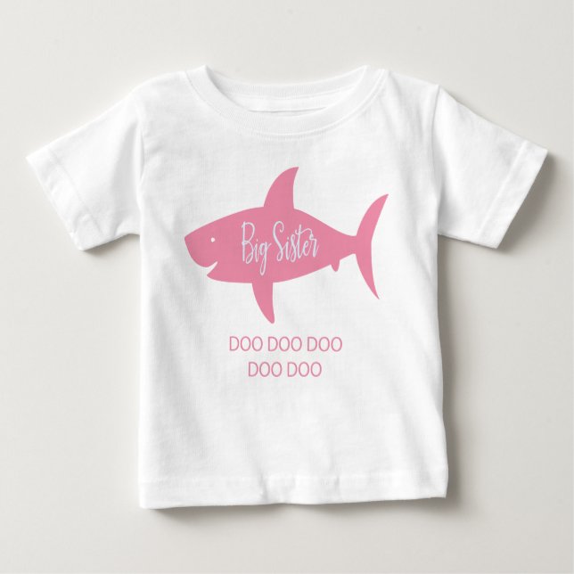 T-shirt de requin de grande soeur (Devant)