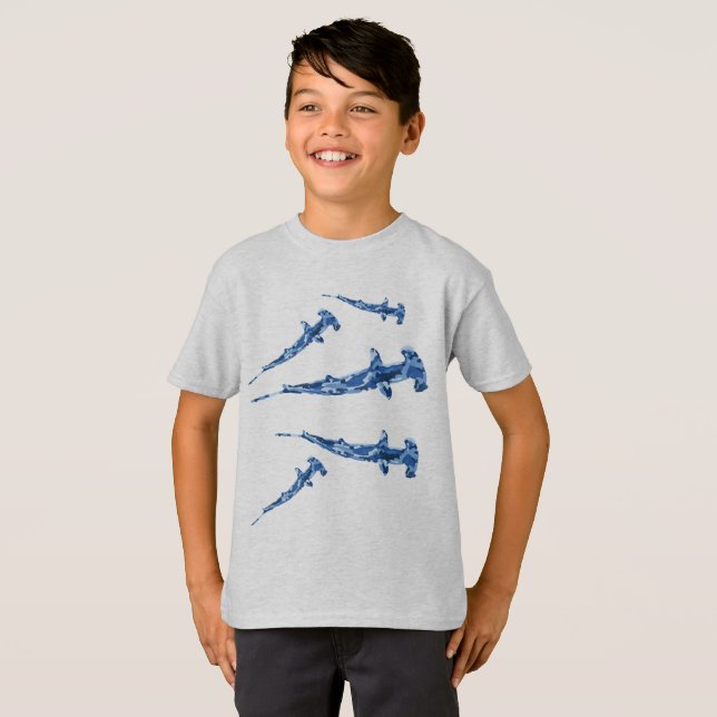 T-shirt de requin de poisson-marteau (Devant entier)