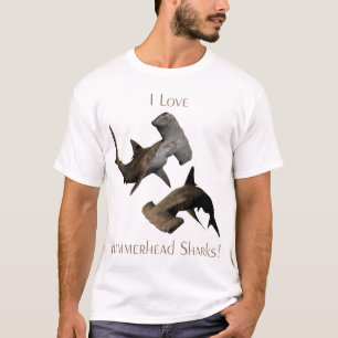 T-shirt de requins de poisson-marteau d'amour