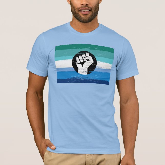 T-shirt de résistance à la fierté gay masculine (Devant)