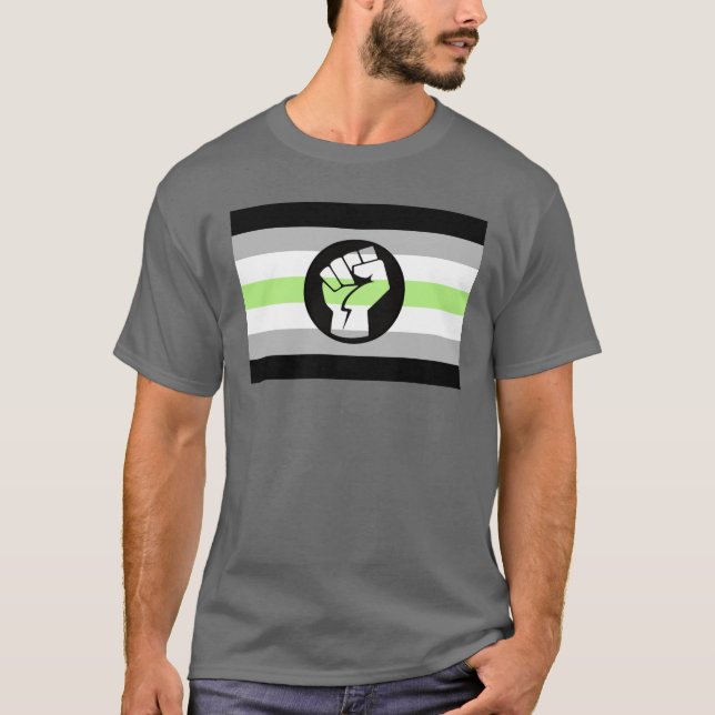 T-Shirt de Résistance de la Fierté Agender (Devant)