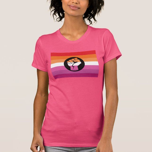 T-Shirt de Résistance Fière Lesbienne (Devant)
