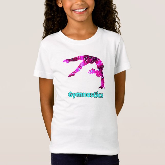 T-Shirt de ressort pour filles Gymnastique (Devant)