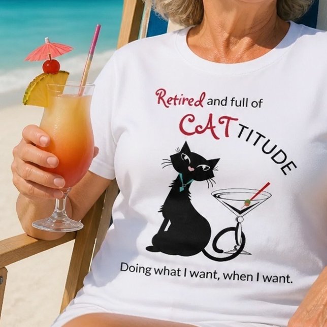 T-Shirt de retraite Cattitude (Créateur téléchargé)