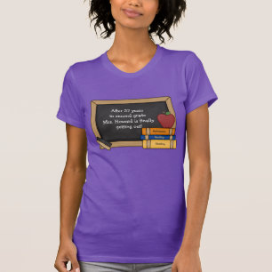 T-shirt de retraite du tableau noir du professeur