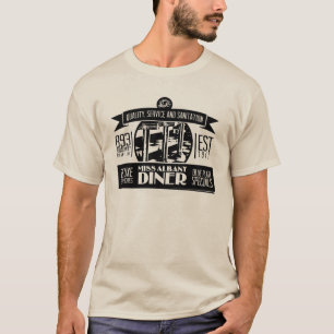 T-shirt de Rétro-Cru de wagon-restaurant de Mlle