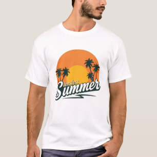 T-shirt de réunion de famille été coucher de solei