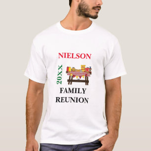 T-shirt de réunion en famille avec pique-nique en 
