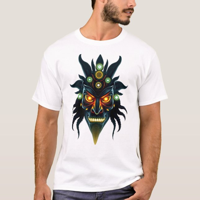 T-shirt de rêve cosmique Masque tribal (Devant)