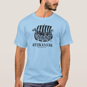 T-shirt de Reykjavik Islande avec Vikings dans