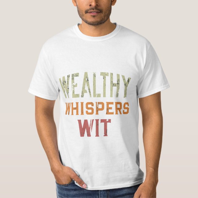 T-shirt De Riches Whispers Wit. (Devant)