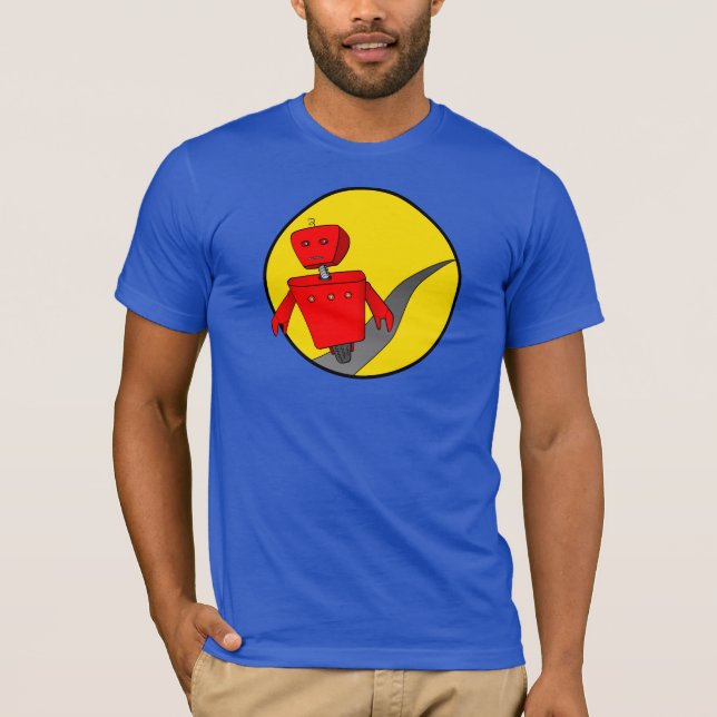 T-shirt de robot de l'emballement des hommes (Devant)