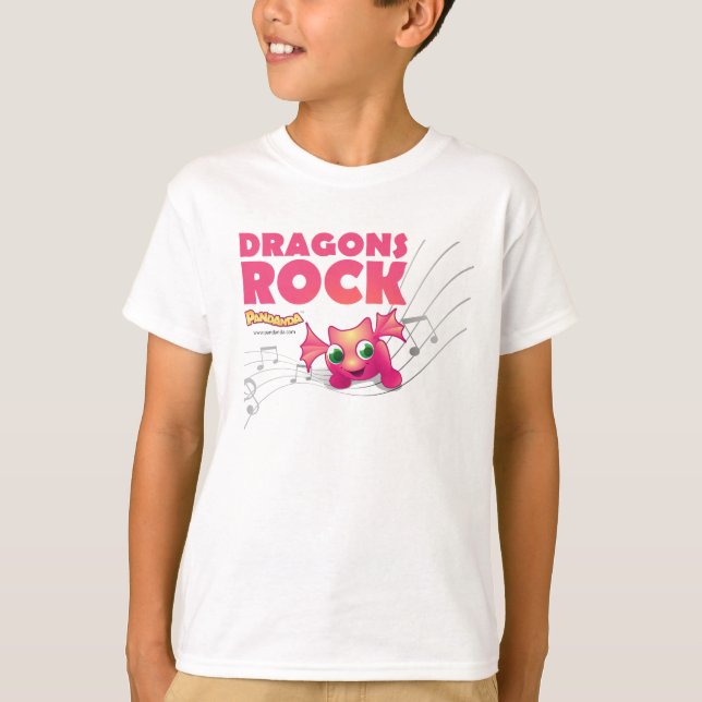 T-shirt de "roche de dragons" de Pandanda (Devant)
