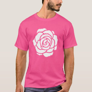 T-shirt de rose blanc