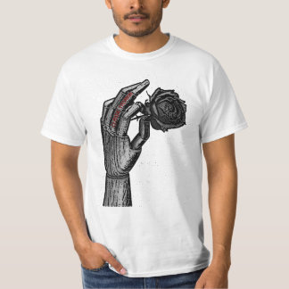 T-shirt de rose de noir de CF