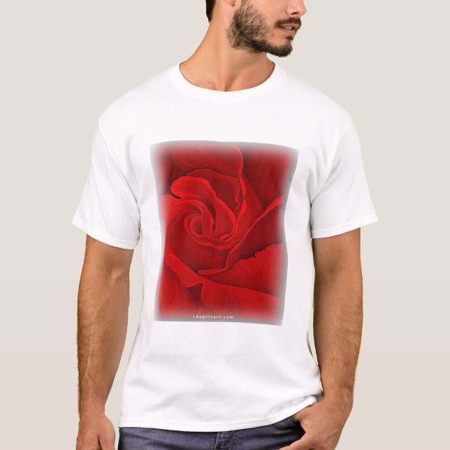 T-shirt de rose rouge (Devant)