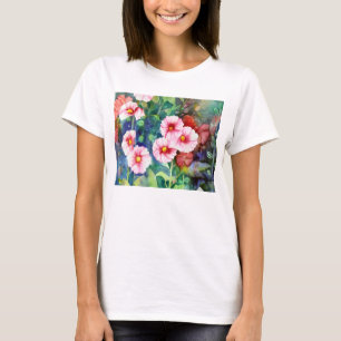 T-shirt de roses trémière