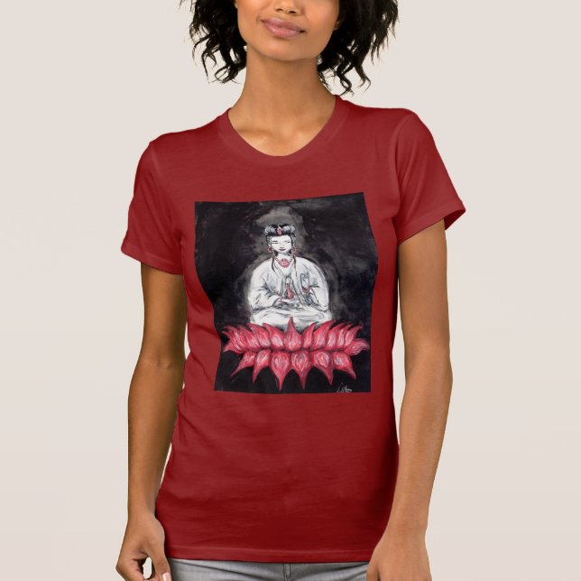 T-shirt de rouge de KUAN YIN (Devant)