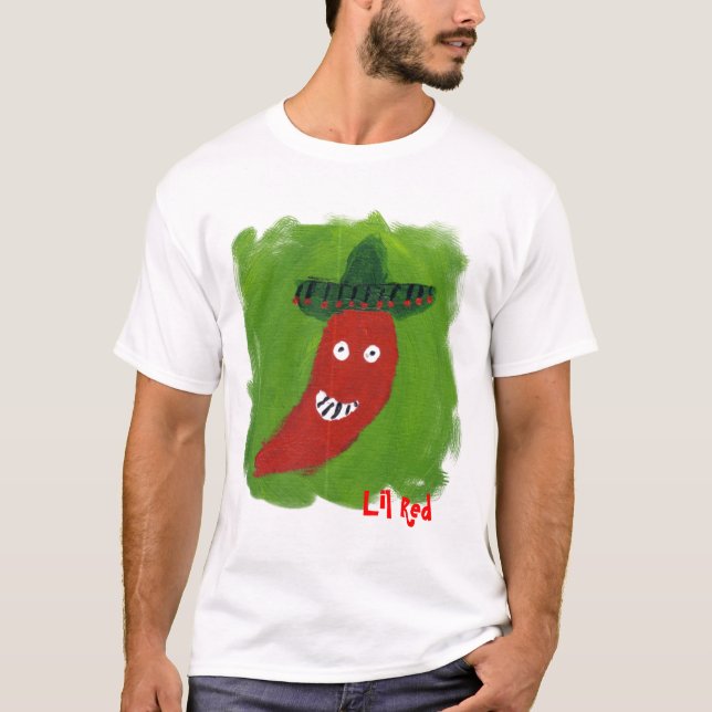 T-shirt de rouge de Lil (Devant)