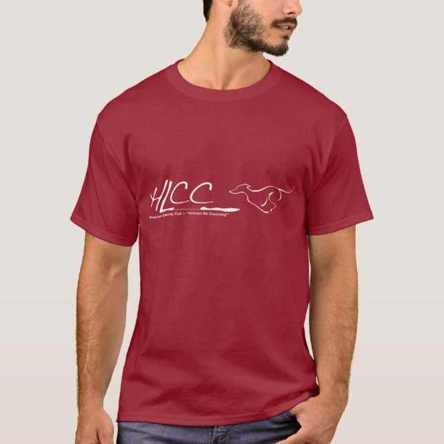 T-shirt de rouge foncé de logo de HLCC (Devant)