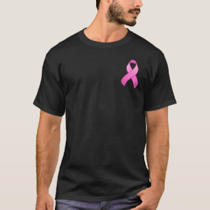 T-shirt de ruban de poche de conscience de roses