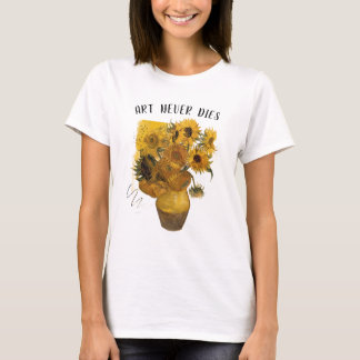 T-Shirt de rue floral artistique Tournesols de Van