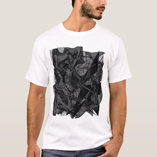 T-Shirt de rue moderne abstrait pour hommes | Co e (Devant)