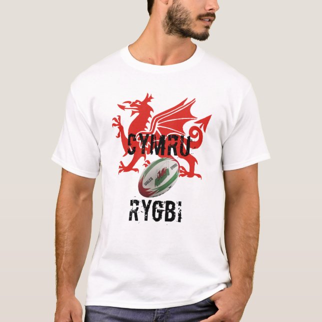 T-shirt de rugby du Pays de Galles (Devant)