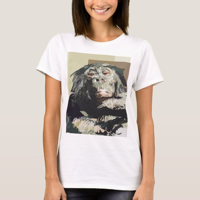 T-shirt de sagesse de bonobo (Devant)