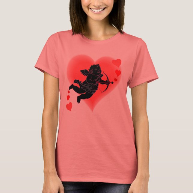 T-shirt de Saint Valentin bio, T-shirts d'amour cu (Devant)