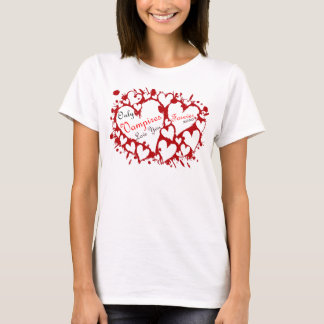 T-shirt de sang d'amour de vampire