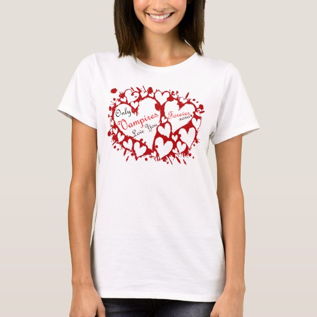 T-shirt de sang d'amour de vampire (Devant)